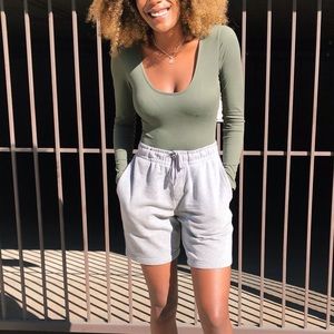 Sage Green Long Sleeve Bodysuit Size S